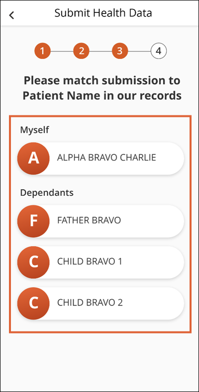 Final verification to match patient name